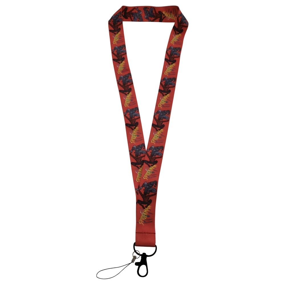 Marvel Spider-Man Lanyard Red Graphic ID Badge Holder Key Chain Strap